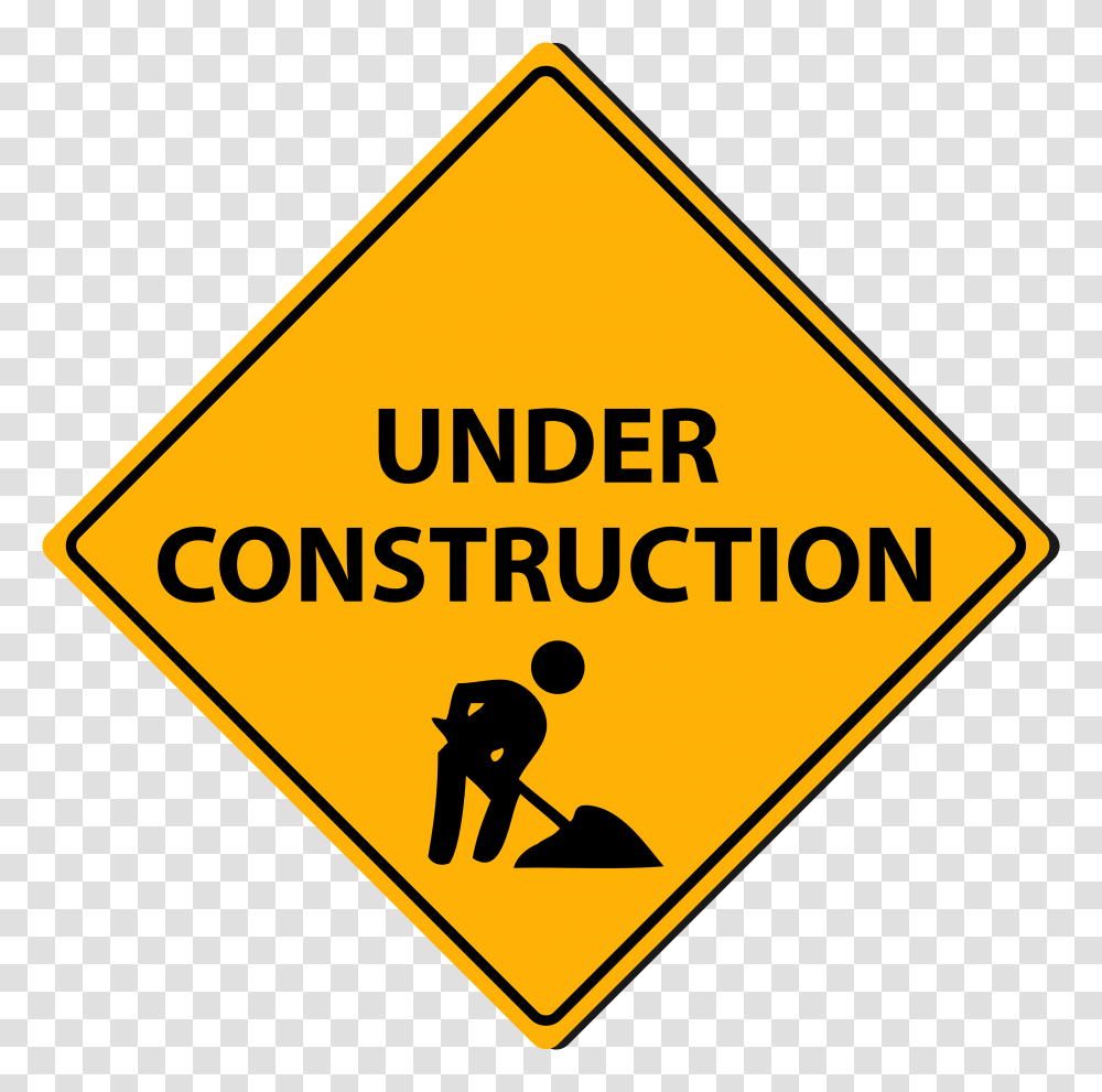 Triangle Under Construction Sign Clipart, Label, Advertisement Transparent Png