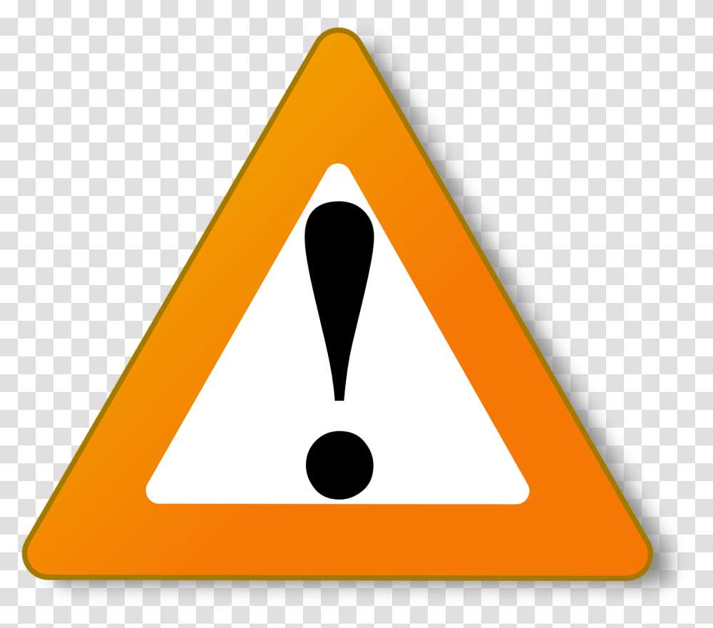 Triangle Warning Orange Free Vector Graphic On Pixabay Warning Sign Gif, Symbol, Road Sign Transparent Png