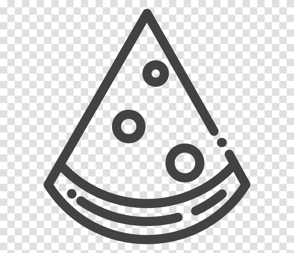 Triangleareasymbol Pizza Vector Black And White, Cone Transparent Png
