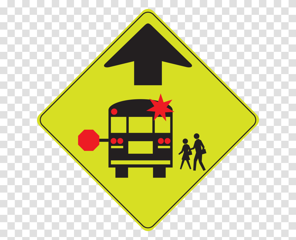 Triangleareasymbol School Bus Stop Ahead Sign, Person, Human, Road Sign Transparent Png