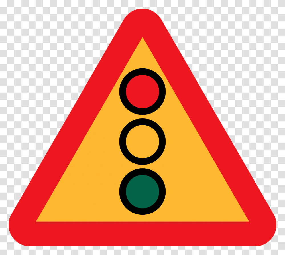 Triangleareasymbol Traffic Light Cartoon Sign, Road Sign Transparent Png