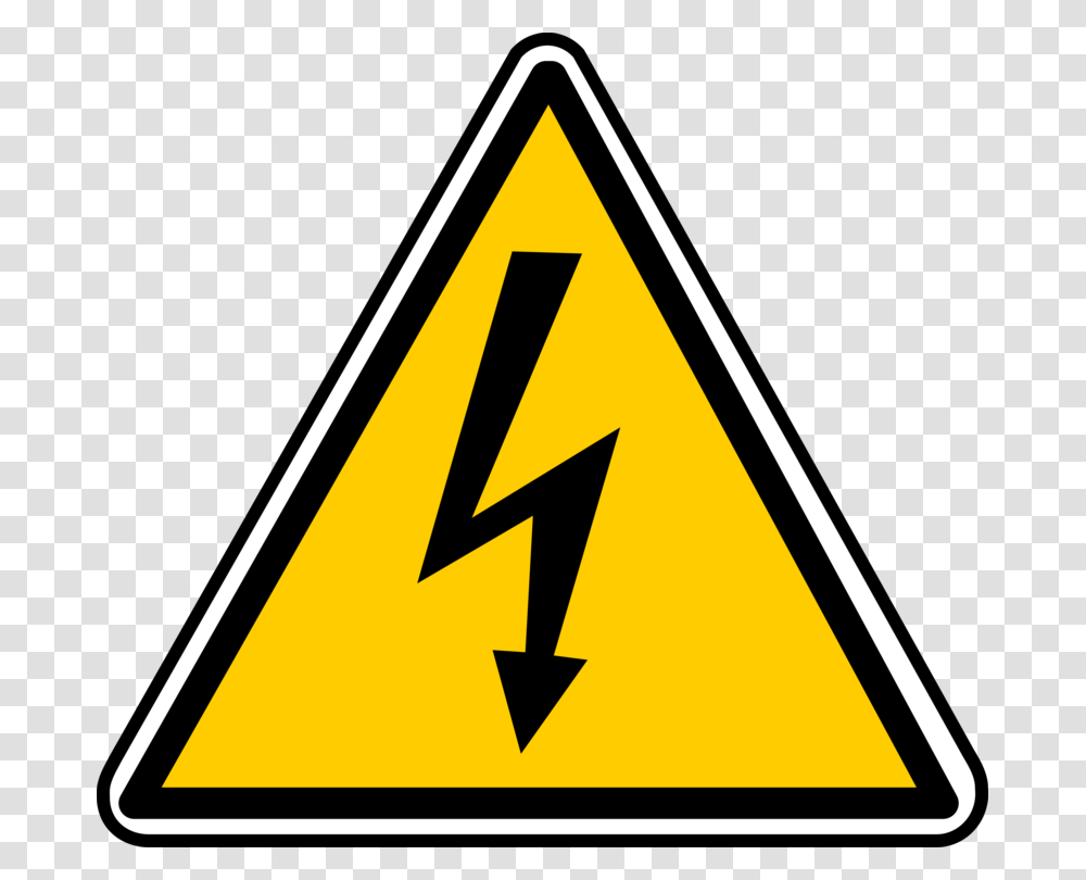 Triangleareatext Electricity Clipart, Road Sign Transparent Png