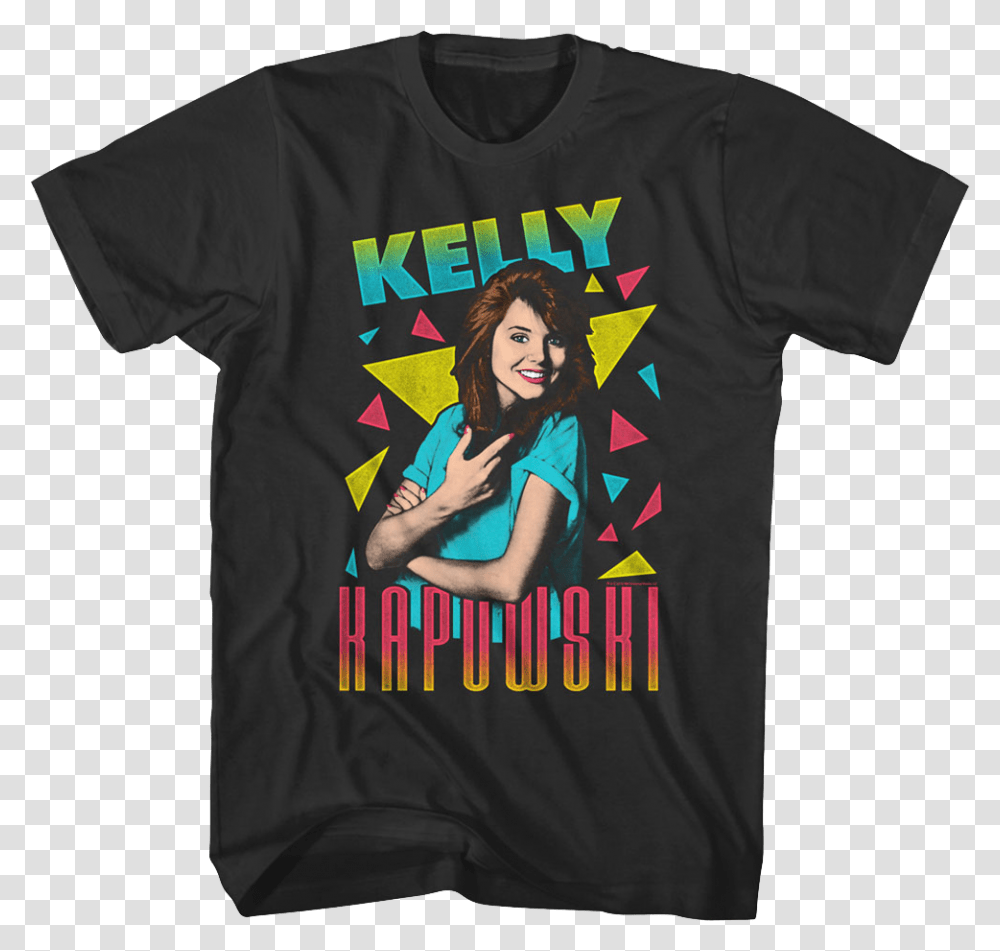 Triangles Kelly Kapowski Saved By The Bell T Shirt Mister Rogers Neighborhood Shirt, Apparel, T-Shirt, Person Transparent Png