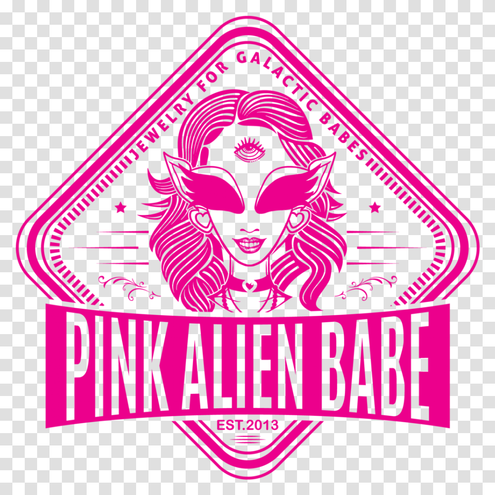 Triangles - Pink Alien Babe Girl Face Clipart, Symbol, Logo, Trademark, Emblem Transparent Png