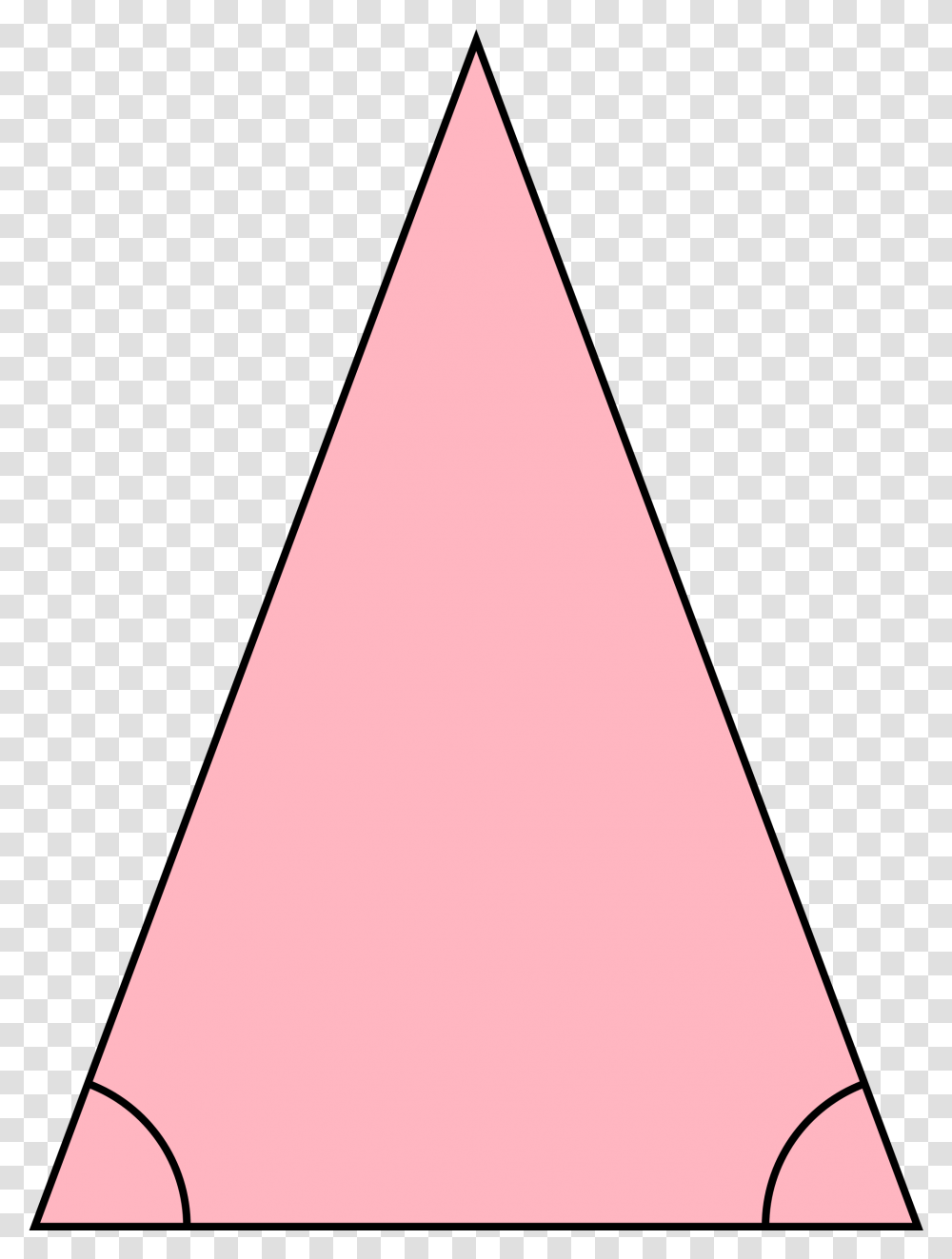 Triangular Clipart Isosceles Triangle 2d Shapes Isosceles Triangle, Apparel, Cone, Hat Transparent Png