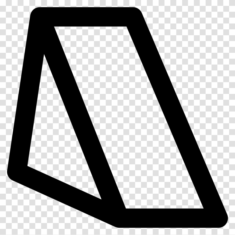 Triangular Prism Outline Icon Free Download, Electronics, Rug, Computer Transparent Png