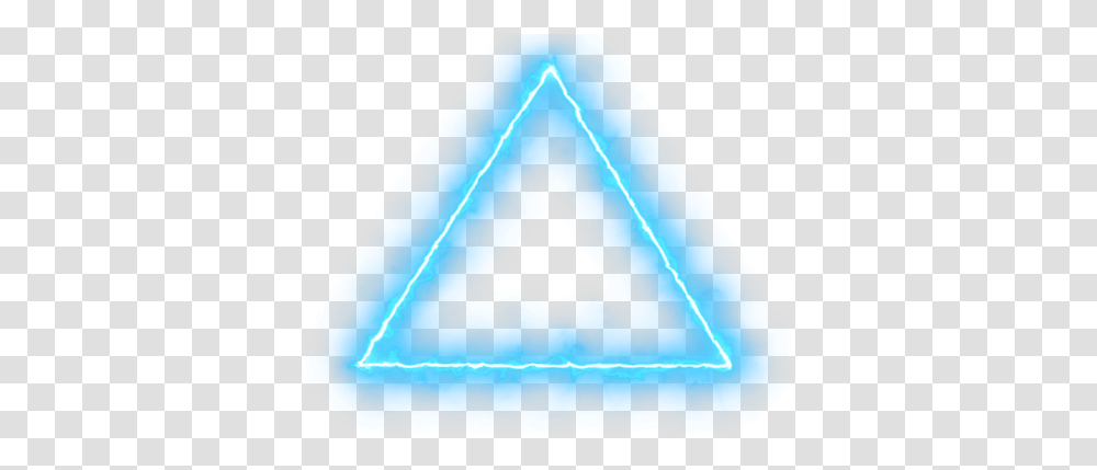 Triangulo Azul Neon Freetoedit Effect For Picsart, Triangle Transparent Png