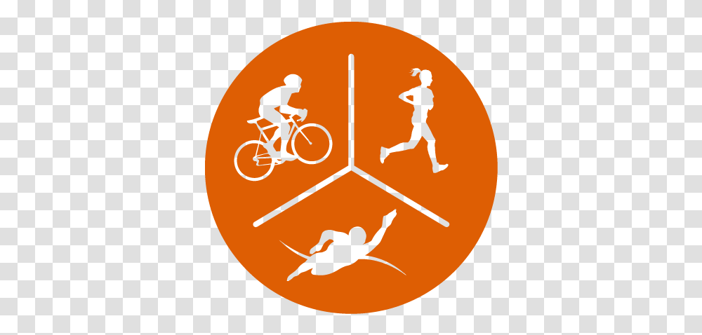 Triathlon Icons Orange 07 - Team Trex Bicycle, Person, Vehicle, Transportation, Symbol Transparent Png