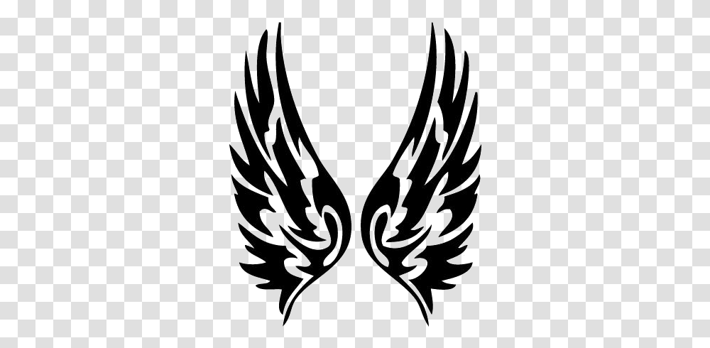 Tribal Angel Wings Images Emblem, Label, Glass Transparent Png