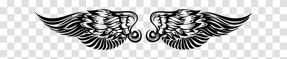 Tribal Angel Wings Vector Illustration, Label, Calligraphy, Handwriting Transparent Png