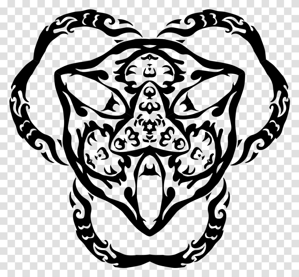 Tribal Art Black And White Tribal Art Detail, Gray, World Of Warcraft Transparent Png
