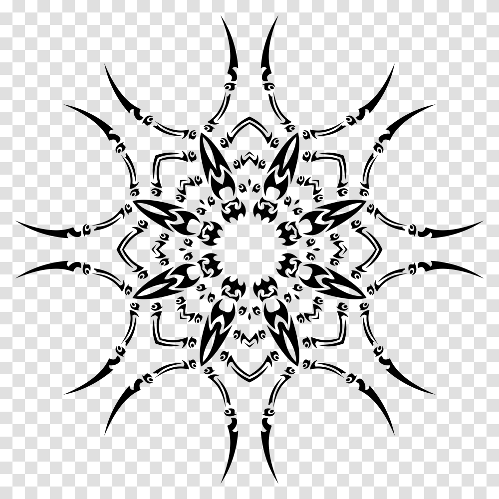Tribal Art Snowflake Stencil, Gray, World Of Warcraft Transparent Png