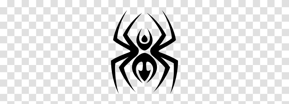 Tribal Black Widow Sticker, Stencil, Logo, Trademark Transparent Png