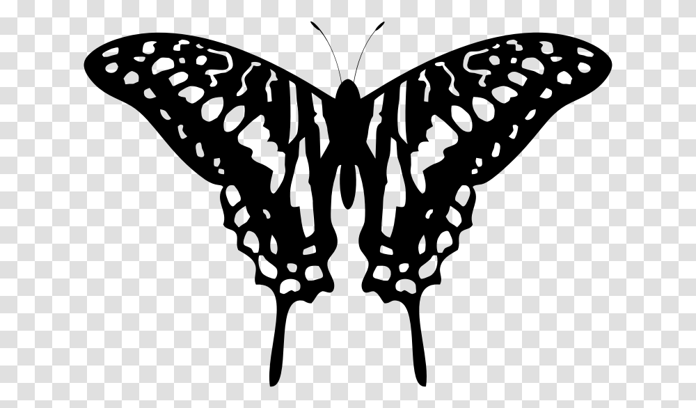 Tribal Butterfly Silhouette By Karen Arnold Black And Grey Butterfly, Gray, World Of Warcraft Transparent Png