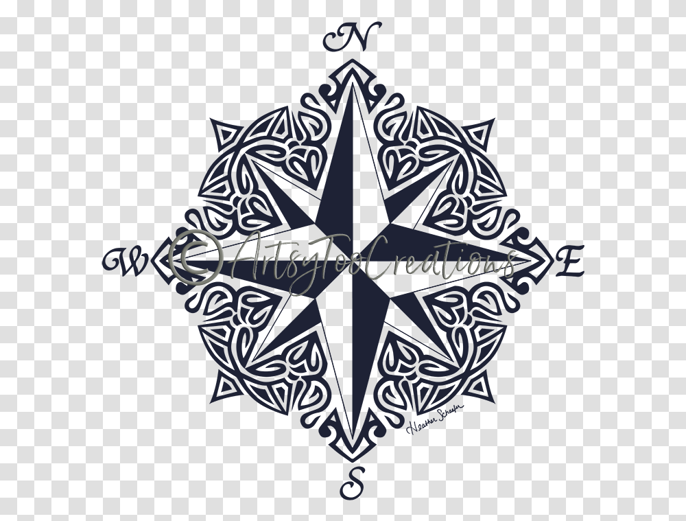 Tribal Compass Rose Rose Compass, Star Symbol, Compass Math Transparent Png