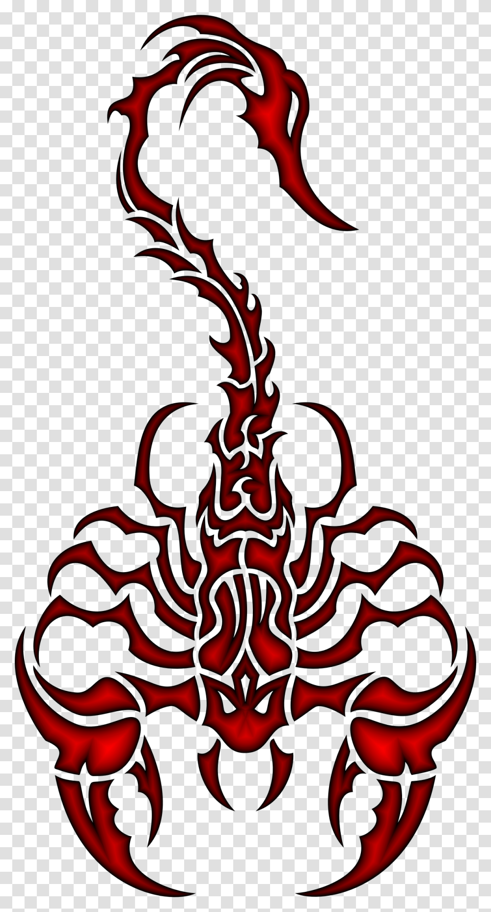 Tribal Design Scorpio Symbol, Dragon Transparent Png