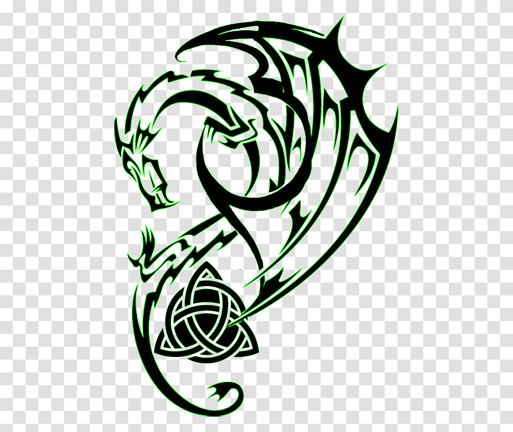 Tribal Dragon Heart Tattoo Full Size Tribal Dragon Neck Tattoo, Text, Calligraphy, Handwriting, Graphics Transparent Png