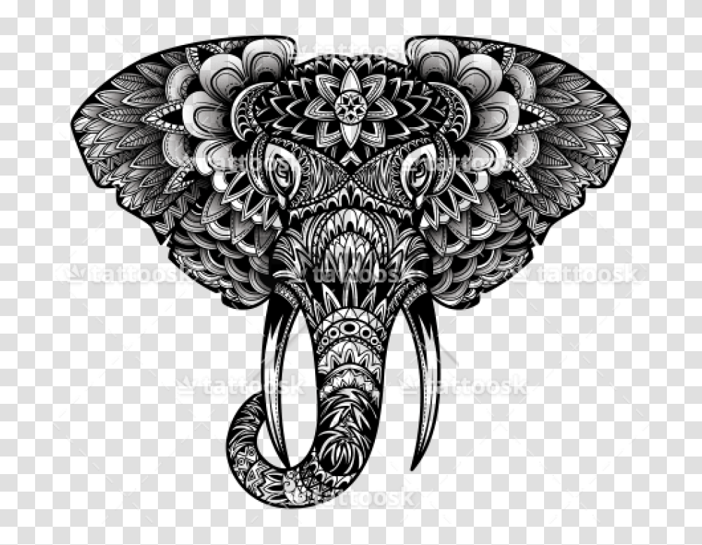 Tribal Elephant Tribal Elephant Head Tattoo, Animal, Bird, Emblem Transparent Png