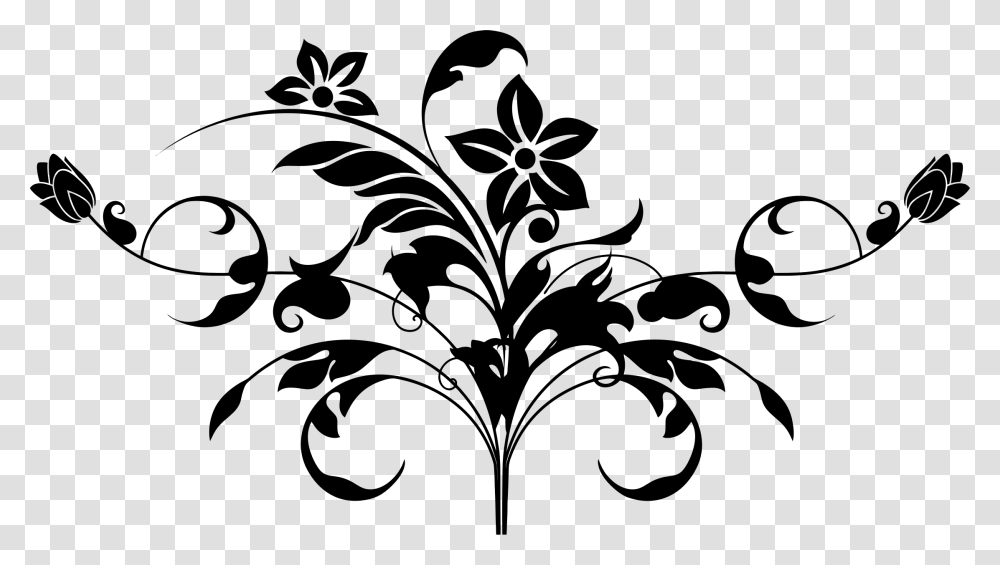 Tribal Flower Floral Motif, Gray, World Of Warcraft Transparent Png