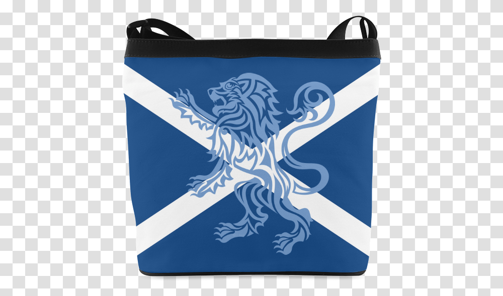 Tribal Lion Rampant And Saltire Flag By Artformdesigns Shoulder Bag, Mat, Mousepad, Logo Transparent Png