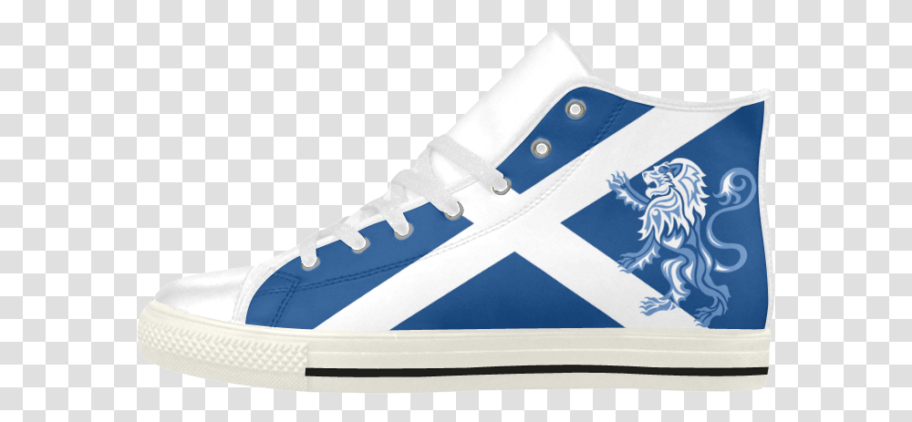 Tribal Lion Rampant And Saltire Flag By Artformdesigns Skate Shoe, Apparel, Footwear, Sneaker Transparent Png
