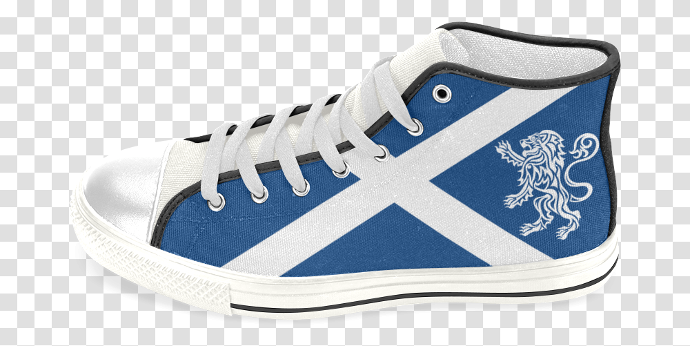 Tribal Lion Rampant And Saltire Flag By Artformdesigns Skate Shoe, Footwear, Apparel, Sneaker Transparent Png