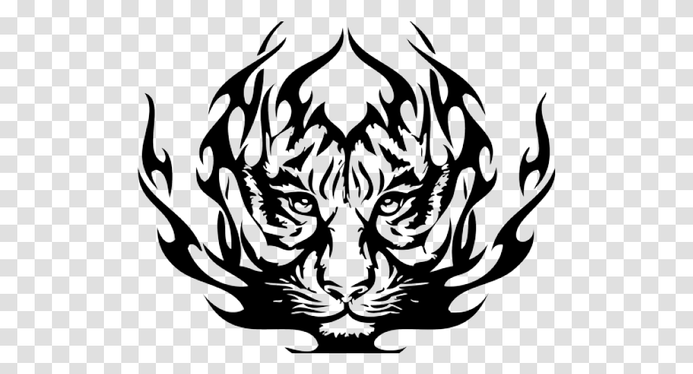 Tribal Lion Tattoo Design, Stencil, Label Transparent Png