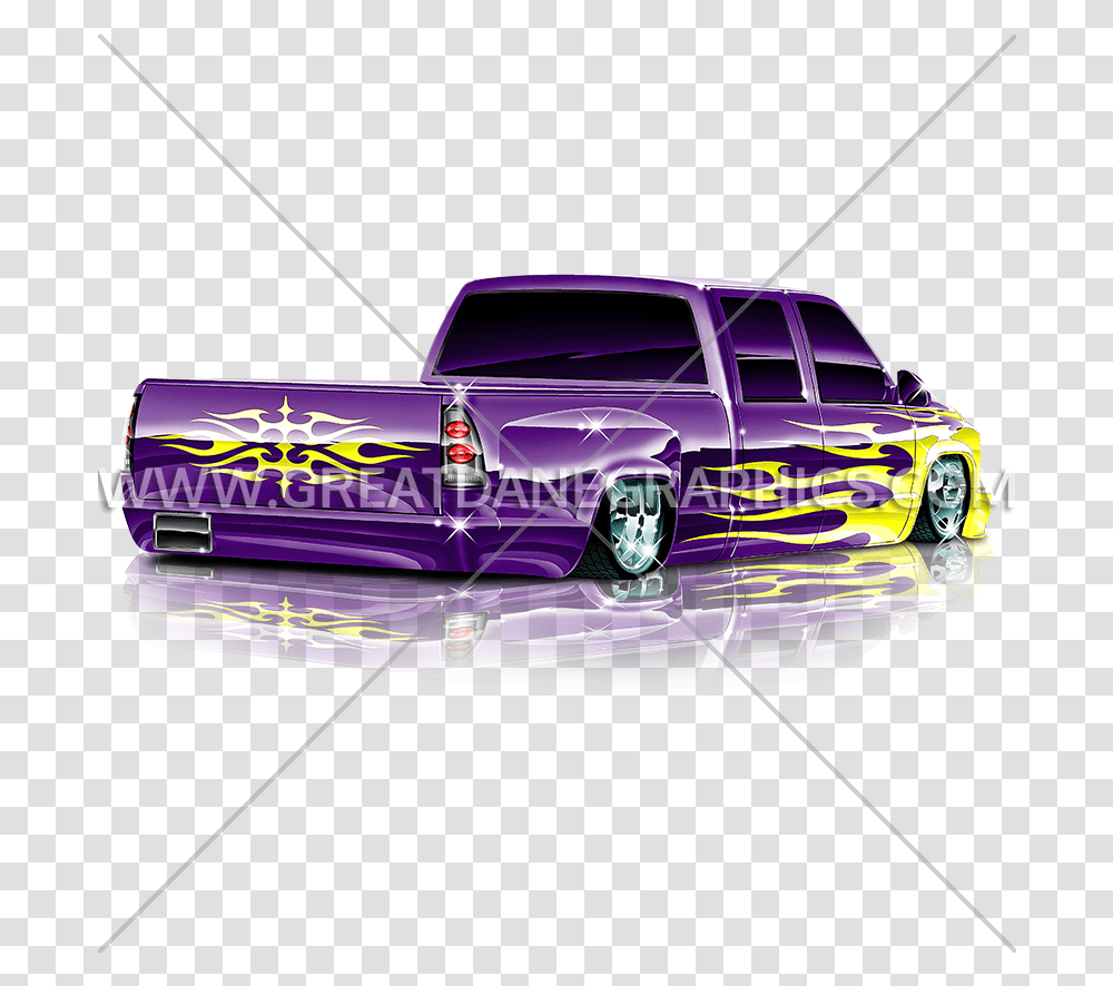 Tribal Lowrider Pickup Truck Triangle Fastener, Tire, Sports Car, Vehicle, Transportation Transparent Png