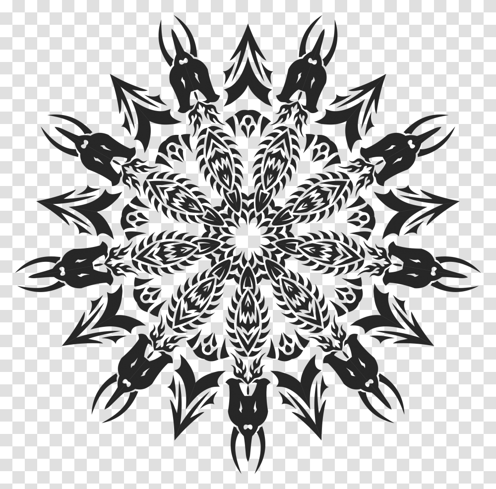 Tribal Mandala Tribal, Pattern, Ornament, Fractal, Painting Transparent Png