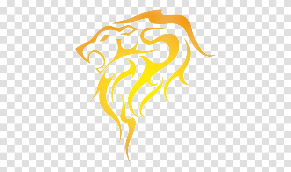 Tribal Panther Image Clipart Stencil Design Of Lion, Logo, Trademark Transparent Png