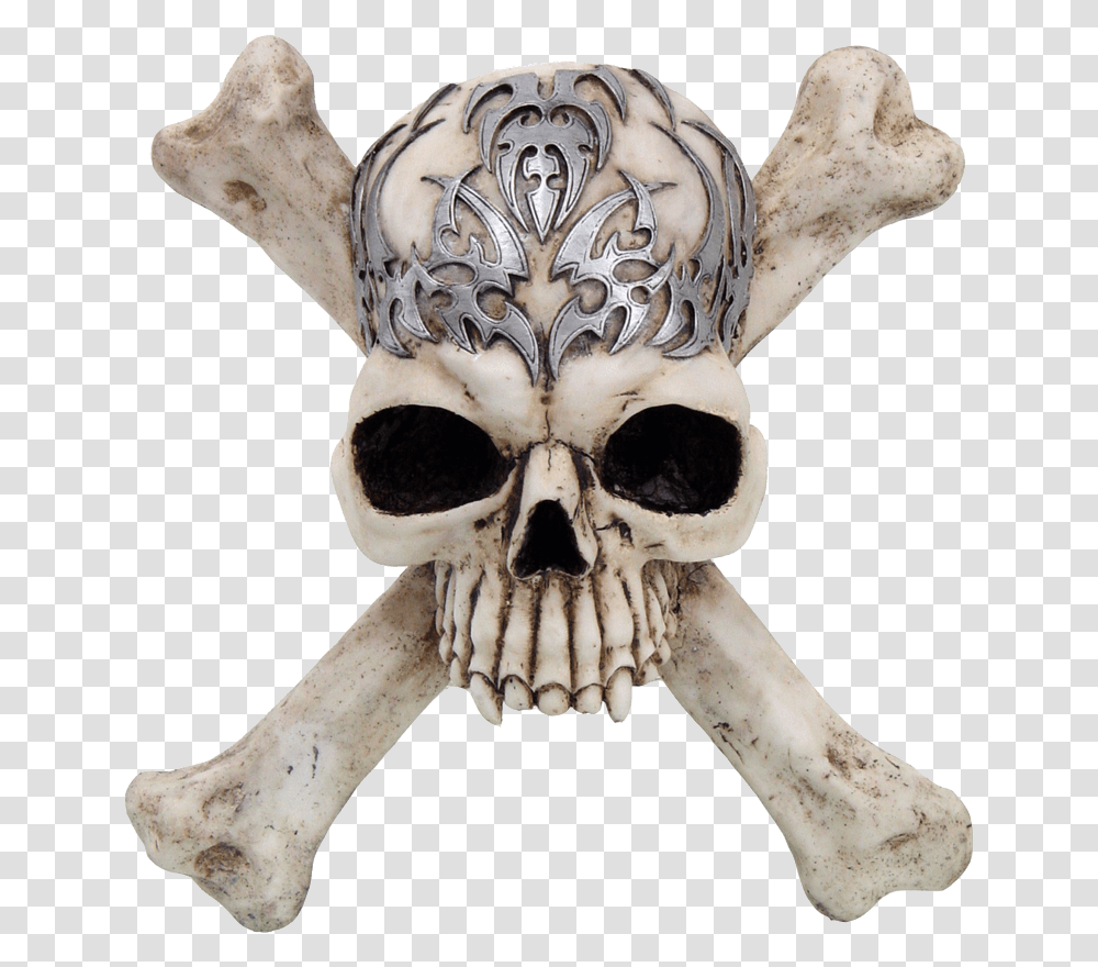 Tribal Skull And Crossbones Plaque Resin Human Skull And Crossbones Wall Mount, Skeleton, Alien, Archaeology Transparent Png