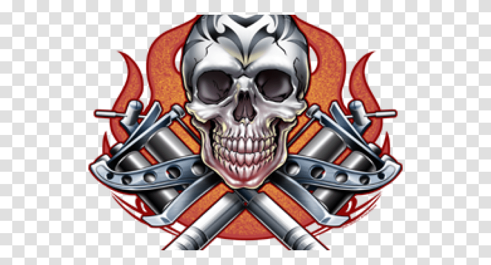 Tribal Skull Tattoos Clipart Car Gang Stars, Pirate, Helmet, Apparel Transparent Png