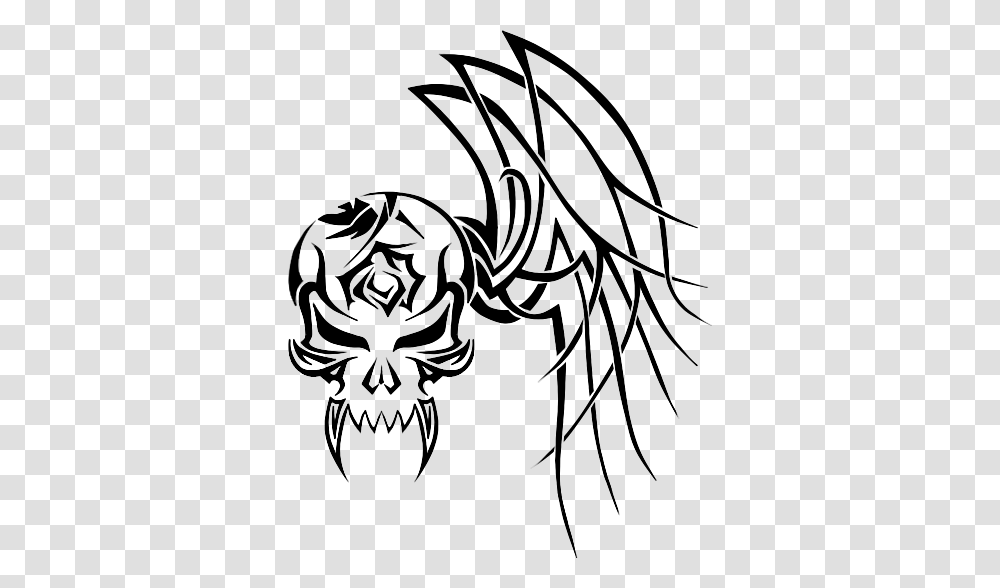 Tribal Skull Tattoos Photo, Stencil, Insect, Invertebrate, Animal Transparent Png