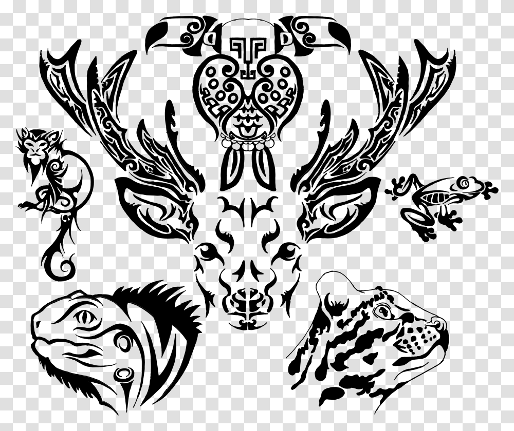 Tribal Tattoo Illustration, Gray, World Of Warcraft Transparent Png