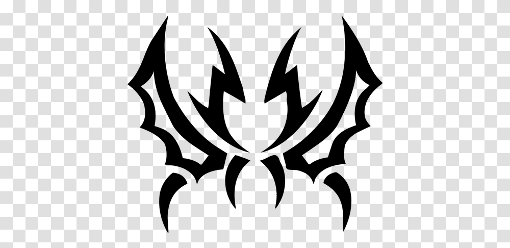 Tribal Wings Vector Silhouette Bng T Thit K, Gray, World Of Warcraft Transparent Png