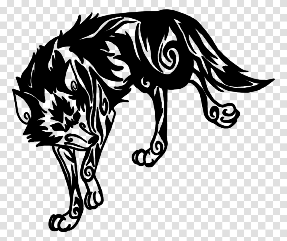 Tribal Wolf 1 By Chos N One D6bdk2s Tribal Wolf, Gray, World Of Warcraft Transparent Png