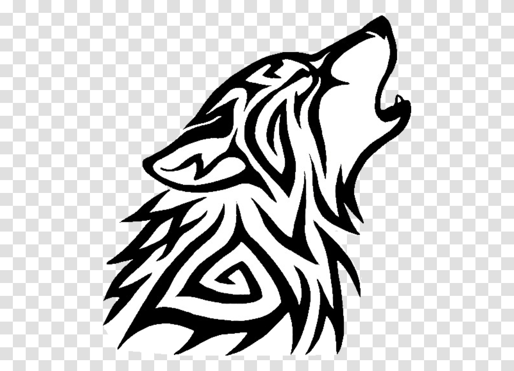 Tribal Wolf Tribal Wolf Head Howling, Stencil, Pattern, Flame Transparent Png