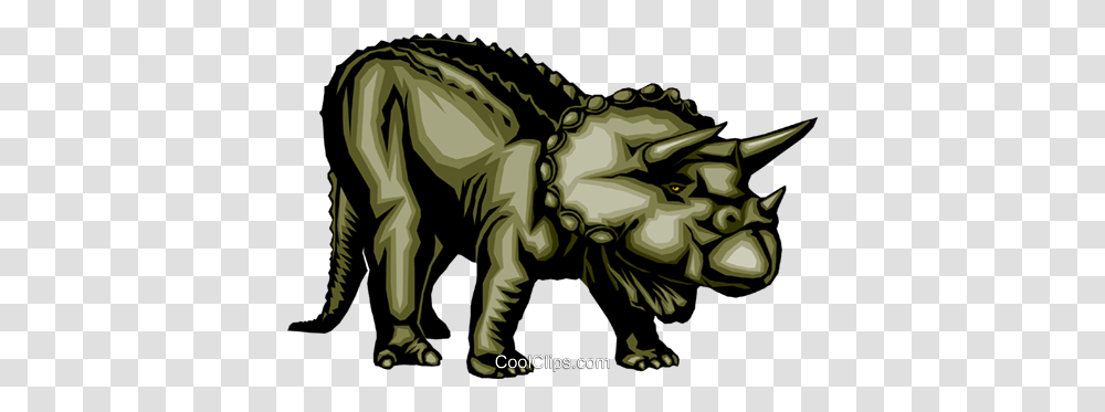 Triceratops Royalty Free Vector Clip Art Illustration, Reptile, Animal, Dinosaur, T-Rex Transparent Png