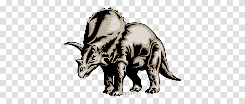 Triceratops Royalty Free Vector Clip Art Illustration, Statue, Sculpture, Ornament, Zebra Transparent Png