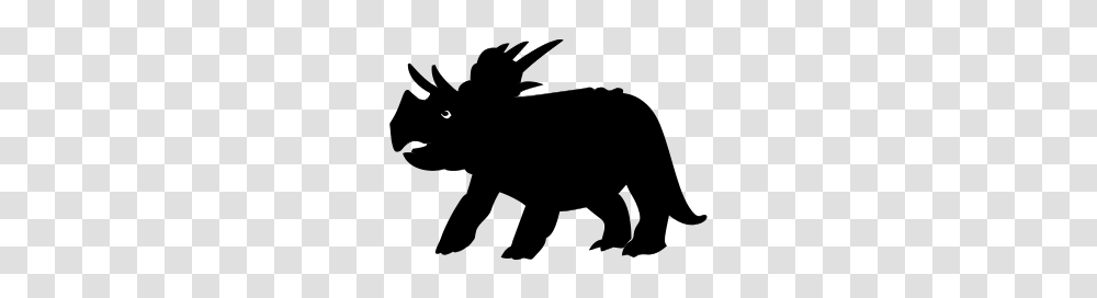Triceratops Silhouette Silhouettes Silhouette, Nature, Outdoors, Astronomy, Outer Space Transparent Png