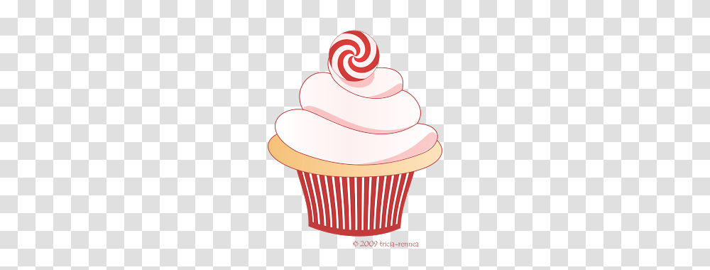 Tricia Rennea Illustrator Christmas Cupcake Clip Art Clip Art, Cream, Dessert, Food, Creme Transparent Png