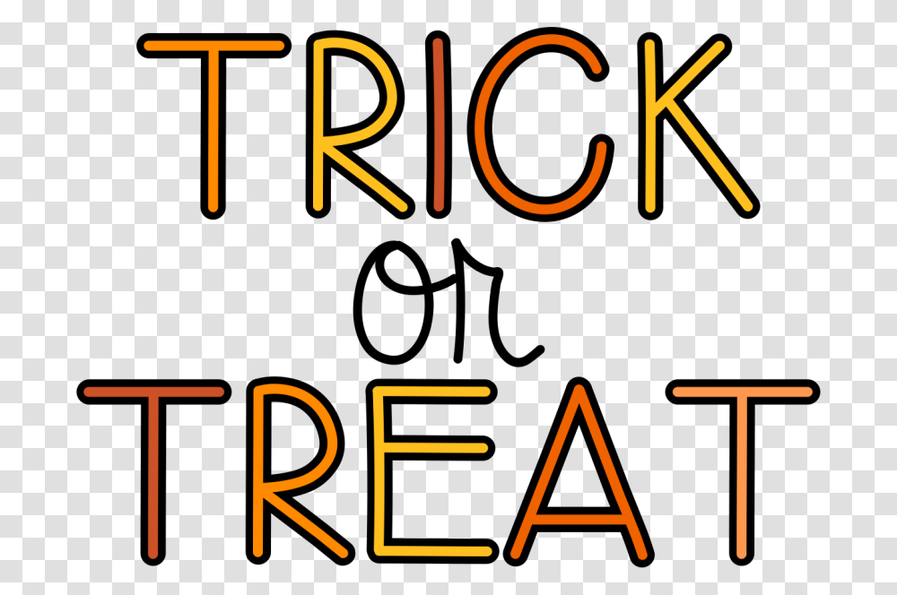 Trick Or Treat Clip Art Black And White, Alphabet, Word, Number Transparent Png