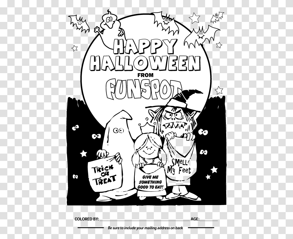 Trick Or Treat Clipart Black And White, Poster, Advertisement, Label Transparent Png