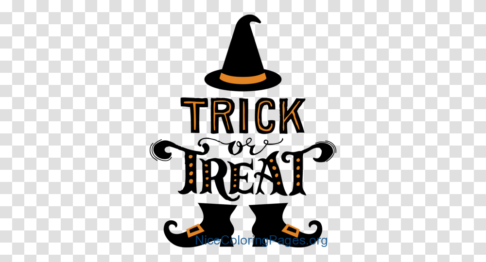 Trick Or Treat Clipart Nice Coloring Pages For Kids, Poster, Advertisement, Alphabet Transparent Png