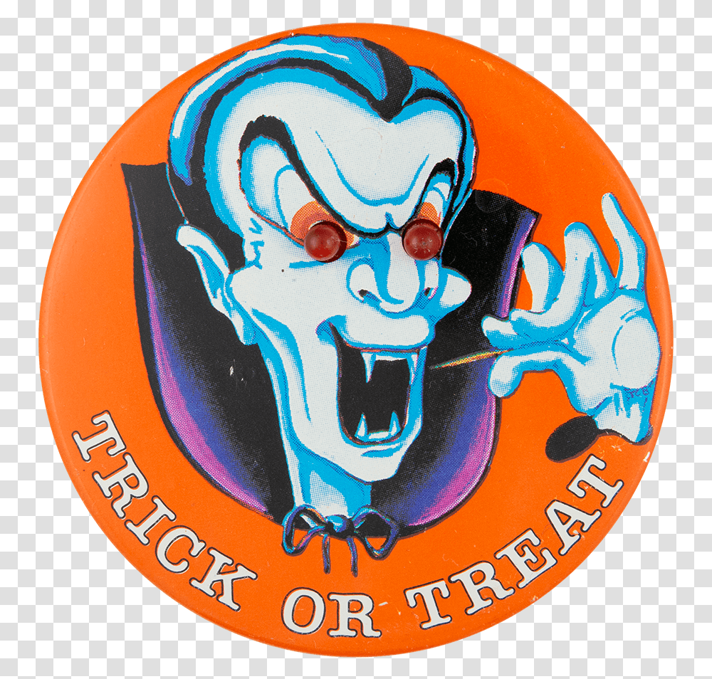 Trick Or Treat Dracula Innovative Button Museum, Logo, Trademark, Badge Transparent Png