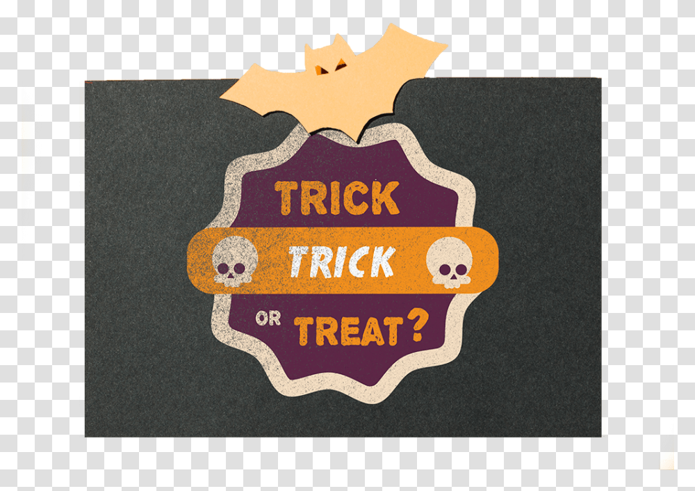 Trick Or Treat Free Gift, Label, Poster, Advertisement Transparent Png