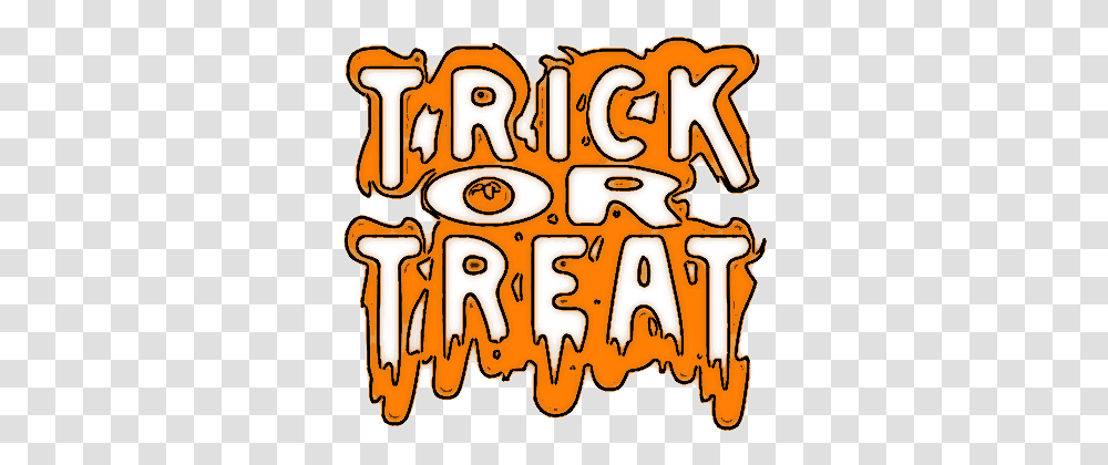 Trick Or Treat Image Halloween Trick Or Treat Clipart, Label, Text, Sticker, Food Transparent Png