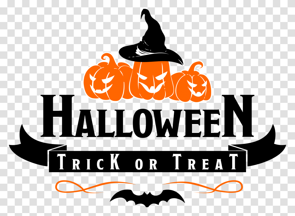 Trick Or Treat Image Halloween Trick Or Treat Clipart, Plant, Label, Pumpkin Transparent Png