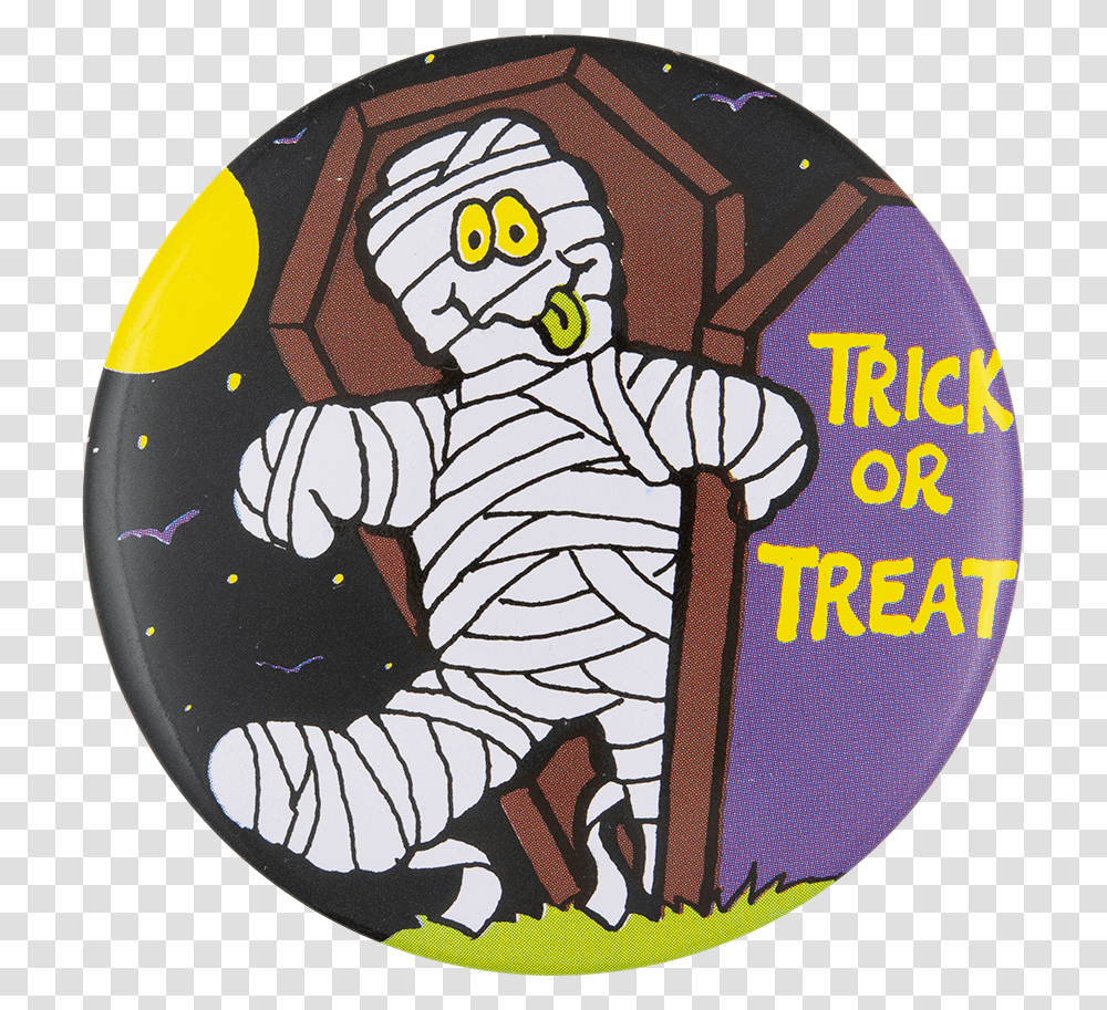 Trick Or Treat Mummy Event Button Museum Cartoon, Logo, Trademark, Sphere Transparent Png