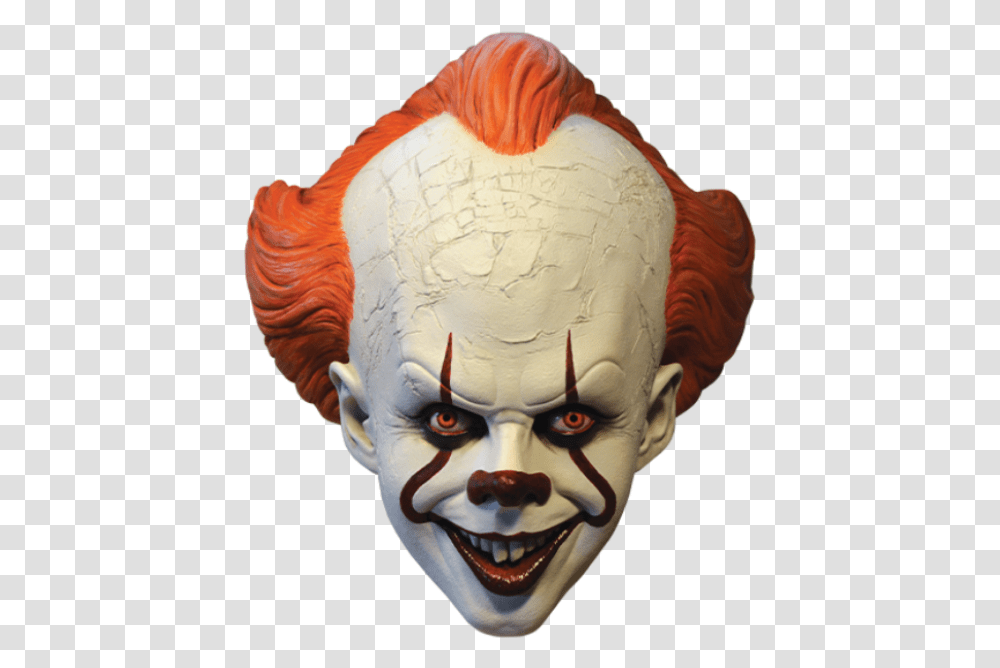 Trick Or Treat Studios Pennywise Scary It Clown Full Head Latex Halloween Mask Pennywise Mask, Person, Human, Performer Transparent Png